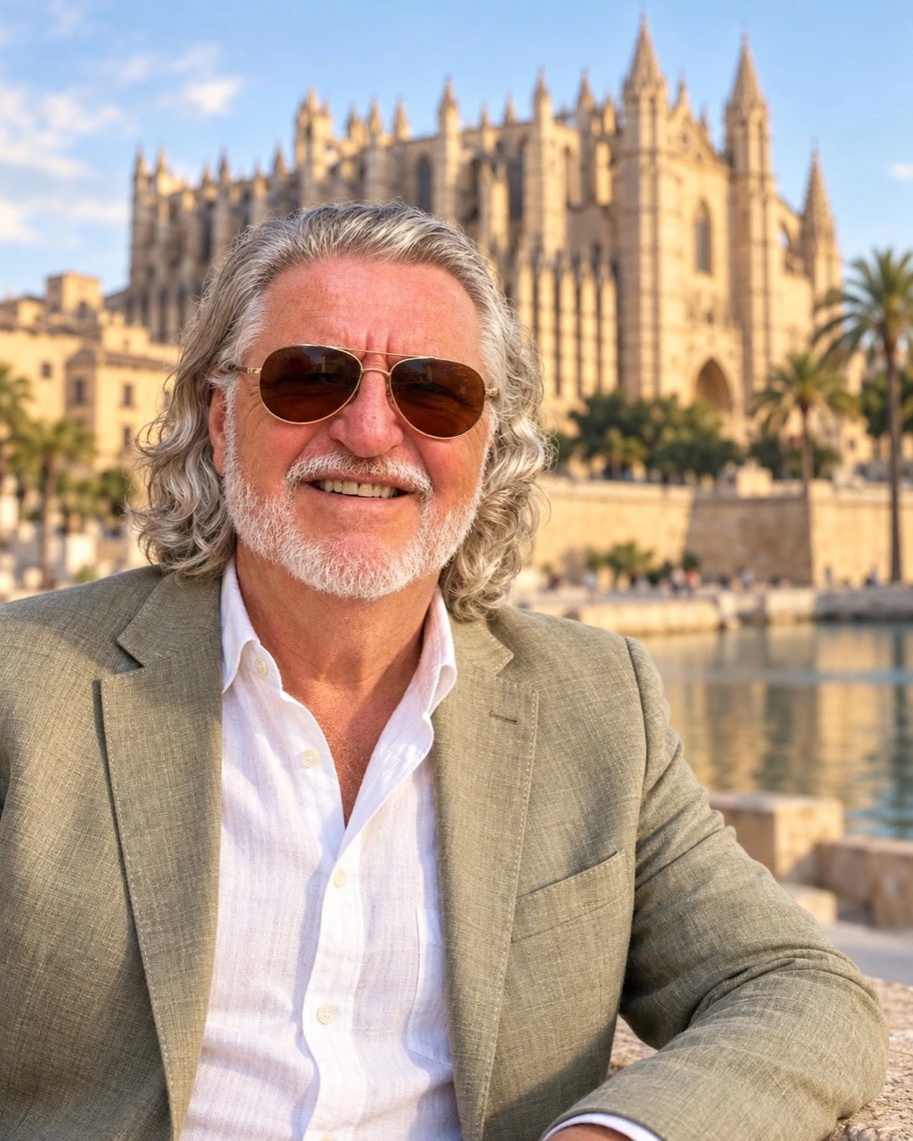 Georg Torres vor der Kathedrale von Palma