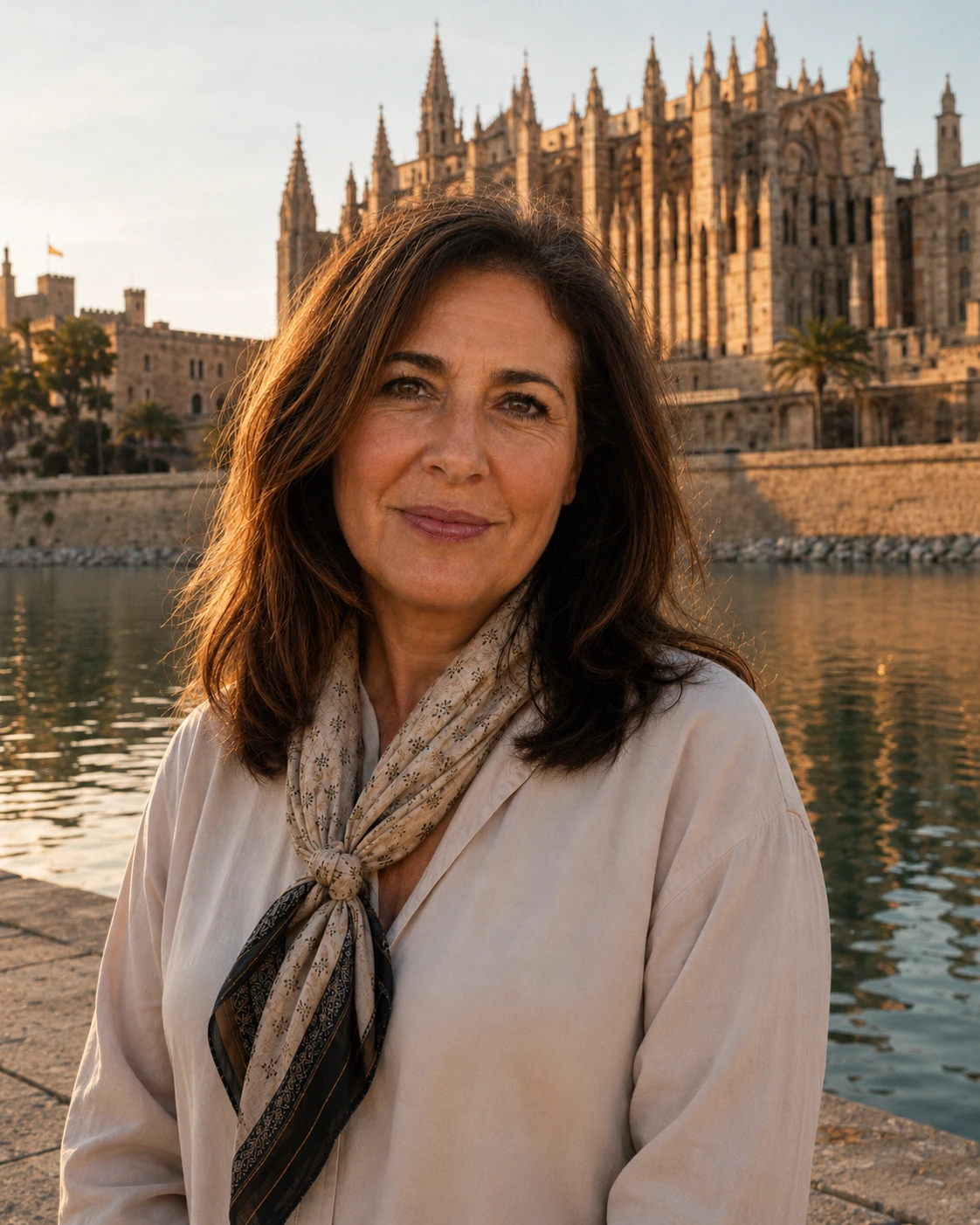 Teresa Roca vor der Kathedrale von Palma