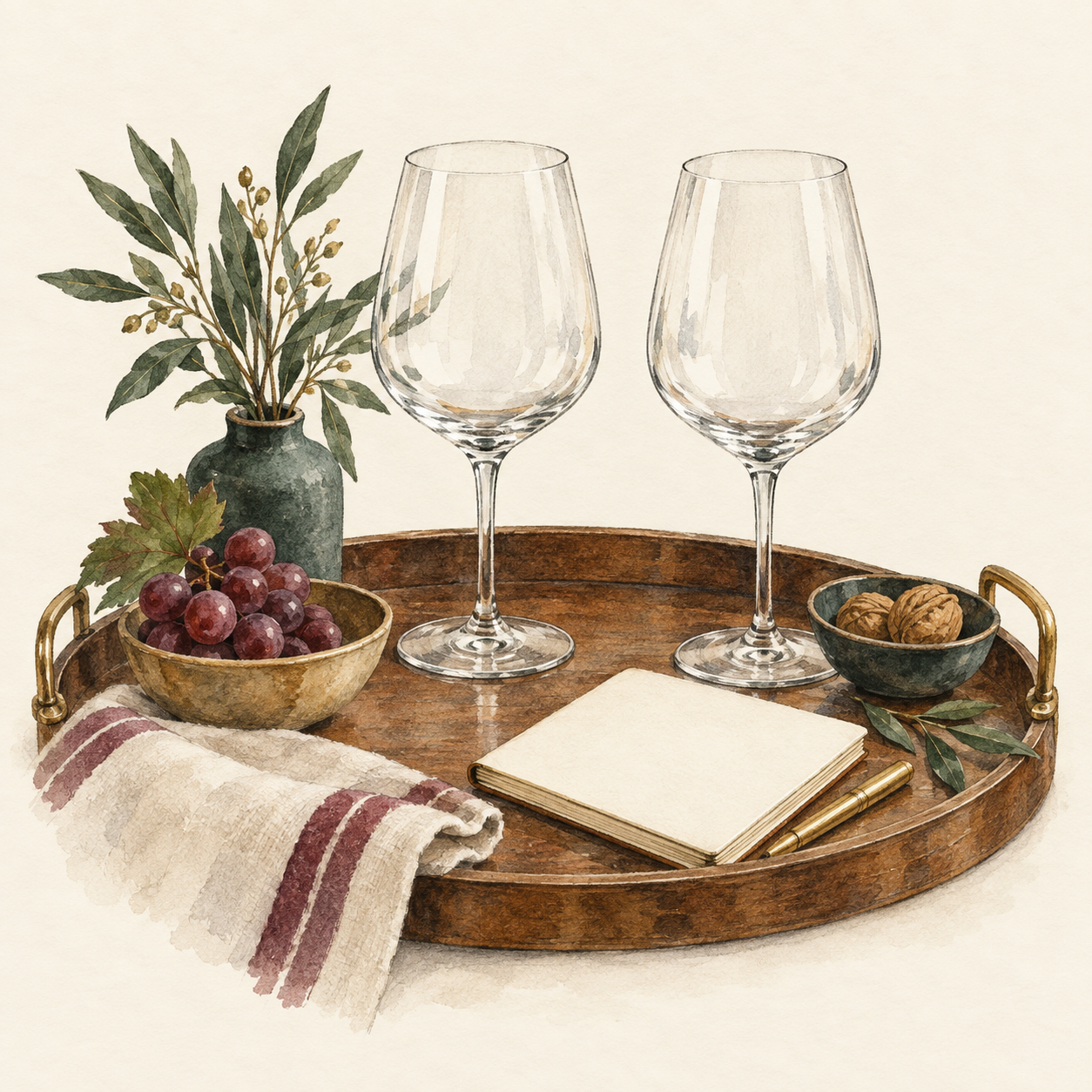 Symbolische Aquarellillustration zur Rubrik Das Team von Dos Diaz
