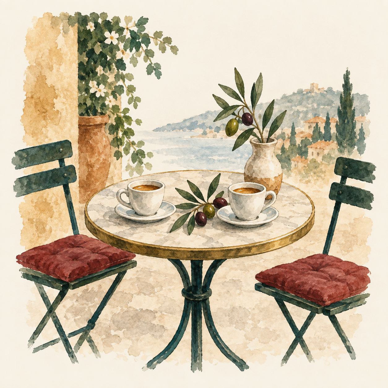 Symbolische Aquarellillustration zur Rubrik Das persönliche Umfeld